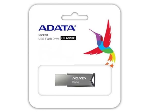ADATA UV250 - USB-flashstasjon - 16 GB - USB 2.0 - sølv
