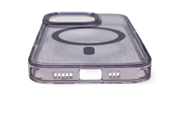 Glitter MagSafe-etui til iPhone 16 Plus - lilla med glitter