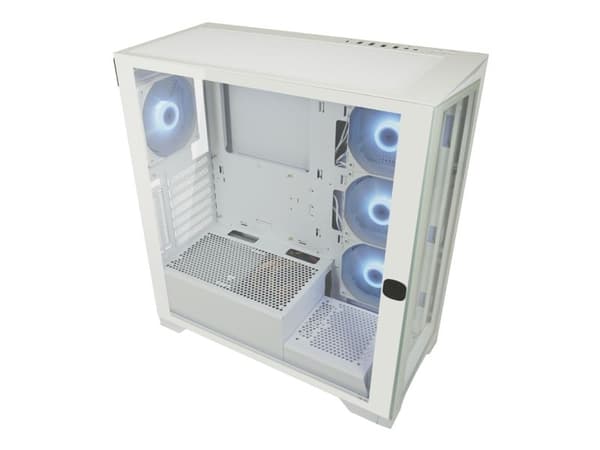 LC Gaming - Tower spel - ATX - white coated - USB/ljud