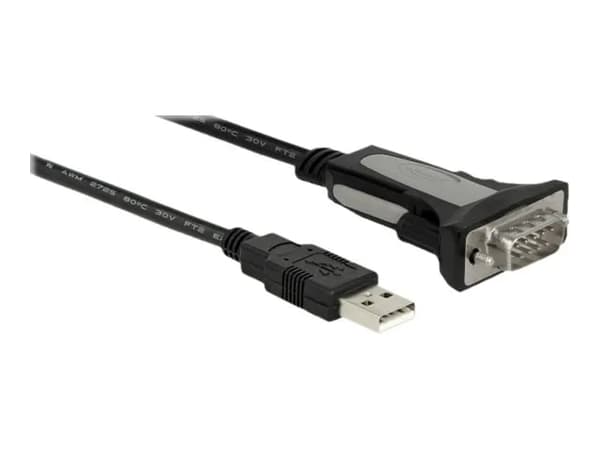 DeLOCK 65962, Musta, 3 m, USB A-tyyppi, DB-9, Uros, Uros