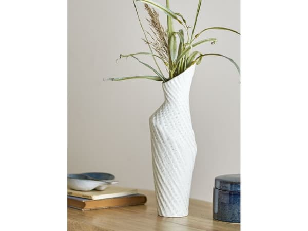 Bloomingville CREATIVE COLLECTION Fikla vase, hvit, steingods