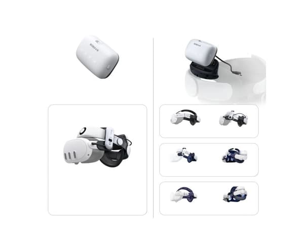 BoboVR B100 eksternt batteri til Meta Quest S3 Pro og E3 Pro - hvit
