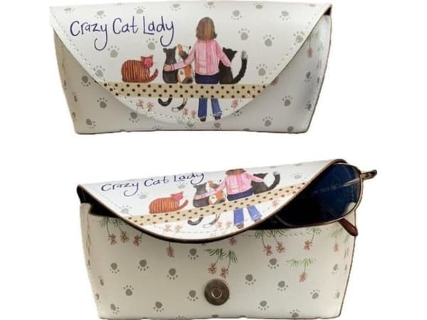 GL09 Crazy Cat Lady katteglass-etui
