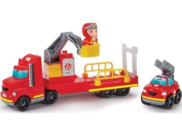 Brandbil m/køretøjer & figur