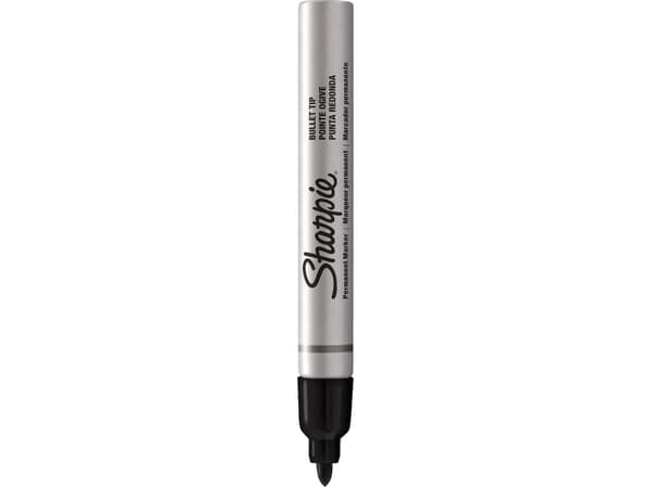 Permanent tusj Sharpie, industriell, rund spids, sort