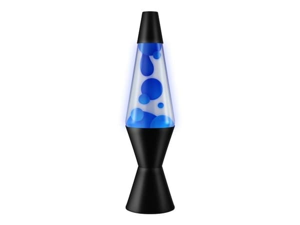 Lava®-lampe blå/klar med sort sokkel 37 cm
