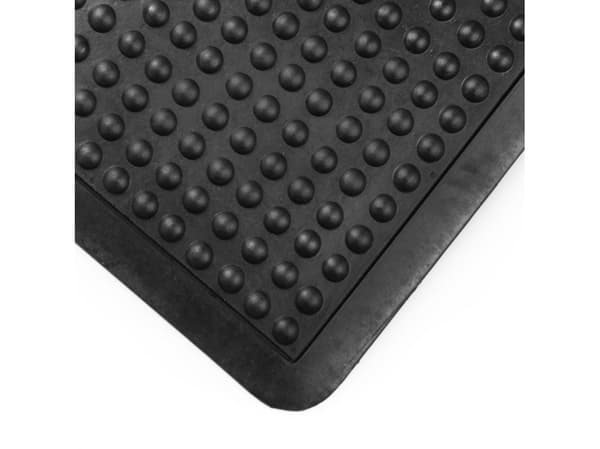 Floortex anti-trøtthets gummimatte 90x150 cm sort
