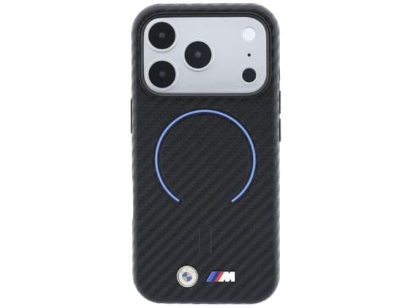 BMW M Carbon Printed Ring MagSafe Case for iPhone 17 Pro Max / 18 Pro Max - Black