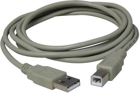 USB-kabel USB Logo USB-A til USB-B 1,8 m grå (17057)