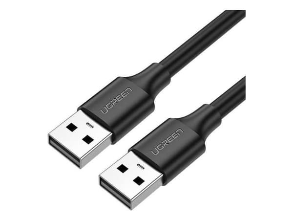 USB-kabel Ugreen USB-A til USB-A 0,5 m svart (UGR392BLK)