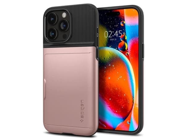 Spigen Slim Armor CS-skydd till iPhone 15 Pro Max - rosa
