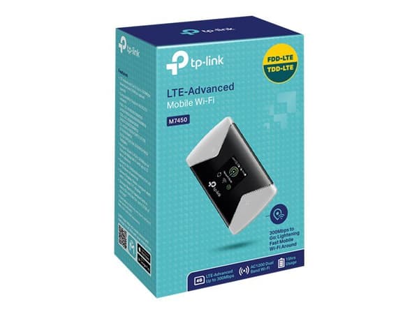 TP-Link M7450 - Mobilsone - 4G LTE Advanced - 300 Mbps - Wi-Fi 5