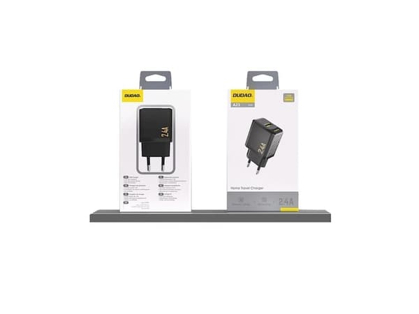 Dudao A23EU adapter 12W GaN 1xUSB-A svart