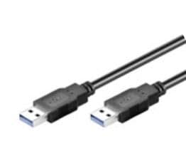 M-CAB - USB-kabel - USB-type A (hann) til USB-type A (hann) - USB 3.0 - 3 m - svart