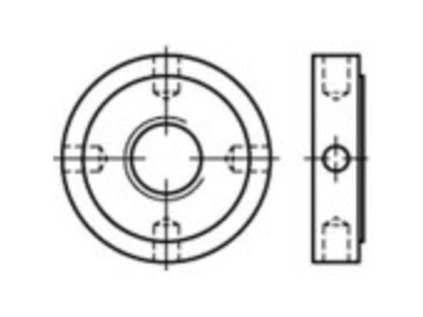 TOOLCRAFT muttere med krysshull M16 DIN 1816 stål (10 stk.)
