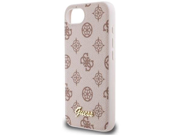 Guess Peony Script MagSafe-skal till iPhone 16e – brun
