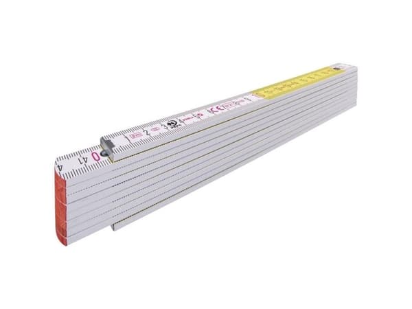 Stabila Folding rule 2m STABILA 717 beech, white-yellow, 10 section