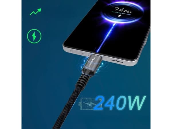 Wozinsky USB-C til USB-C-kabel 1,5 m svart