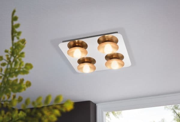 EGLO TORANO LOFT 4x510LM dimbar krom/gull