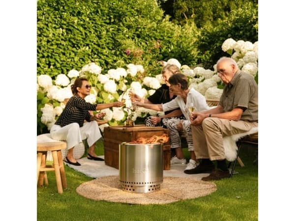 herQs Smokeless FirePit - Cozy - Silver