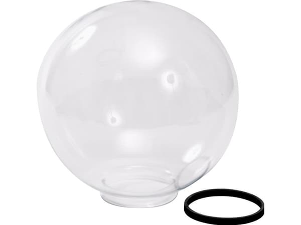 Fackelkula klart glas, Ø300mm innerdiameter Ø100/96 mm