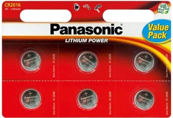 Panasonic CR-2016EL/6BP batteri 1 st