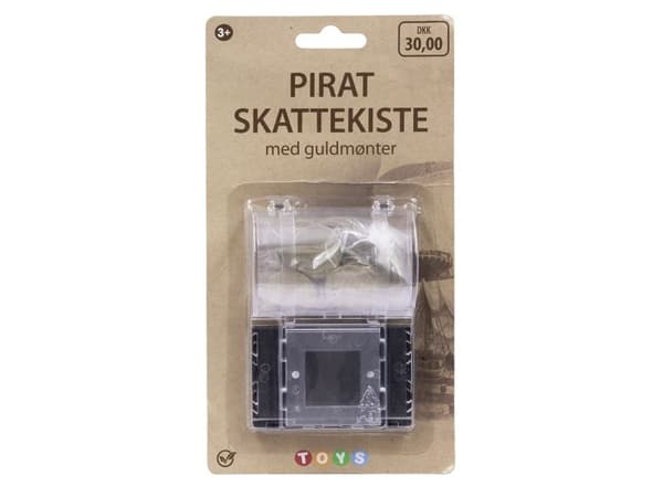Piratskattekiste med gullmynter