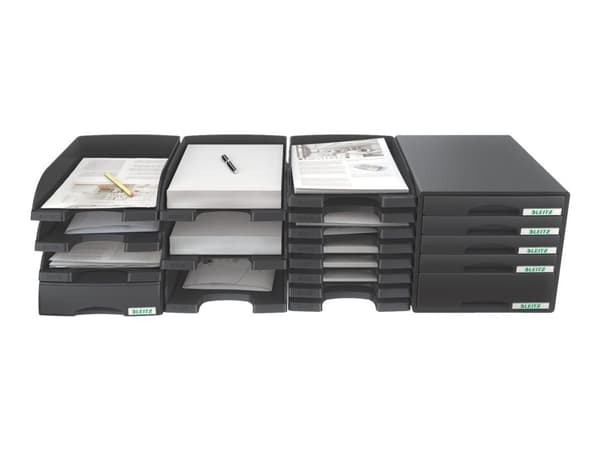 Leitz Plus - Brevbakke - for A4 (210 x 297 mm) - svart