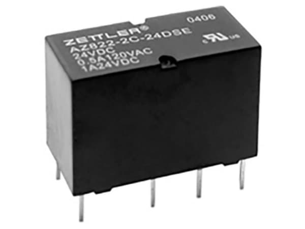 12VDC 2A-250VAC RELÆ 2 VEKSLER