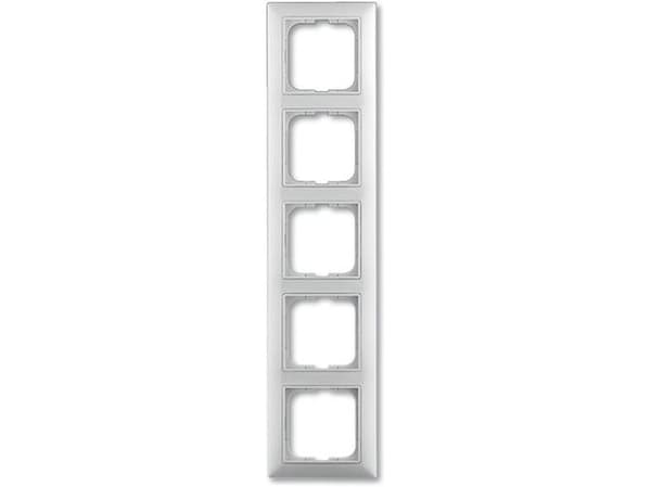 ABB-basic55 Kehys, kiiltävä valkoinen, 5 moduulia
