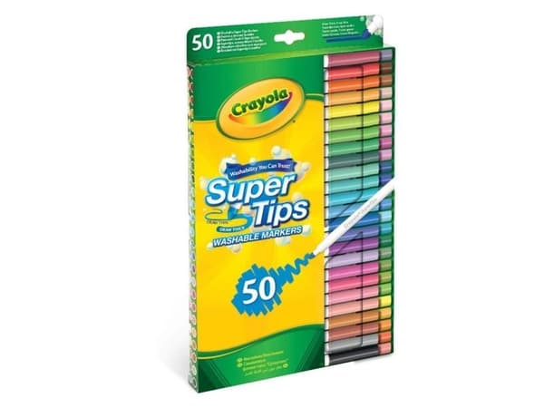 Crayola Supertips Washable Markers 50 Pcs