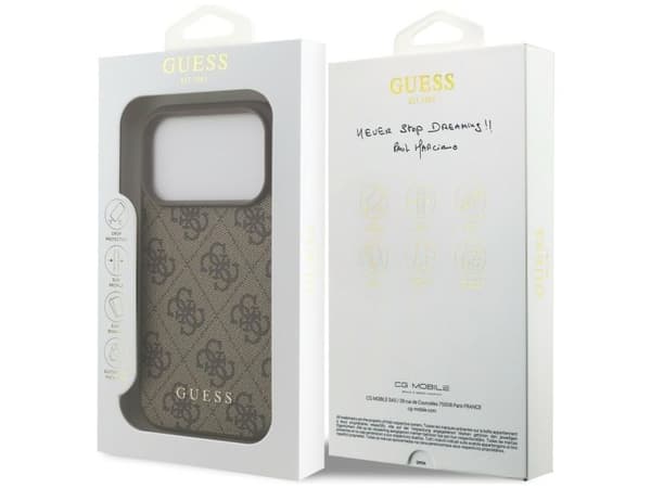 Guess 4G Classic Case for iPhone 17 Pro / 18 Pro - Brown