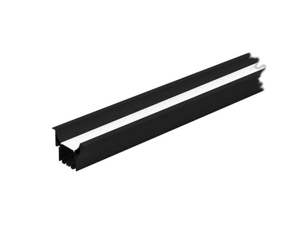 EGLO PROFIL 3 infälld djup diffusor opal 2 m svart