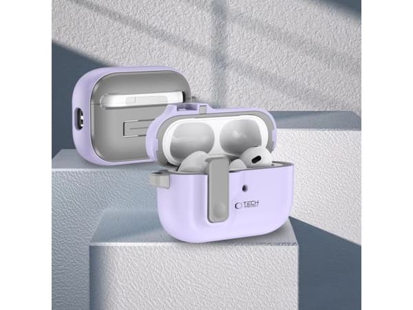 Tech-Protect TECH-PROTECT SLIM HOOK etui til Apple AirPods Pro 1/2 lavender