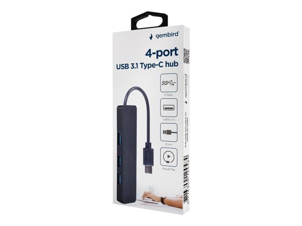 Gembird UHB-CM-U3P4-01 - Hub - 4 x USB 3.1 Gen 1 - stasjonær