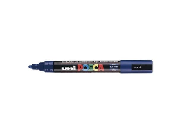 Uni-Ball POSCA PC-5M, 1 kpl, Sininen, Pyöreä pää, Musta, Harmaa, Pyöreä, 1,8 mm