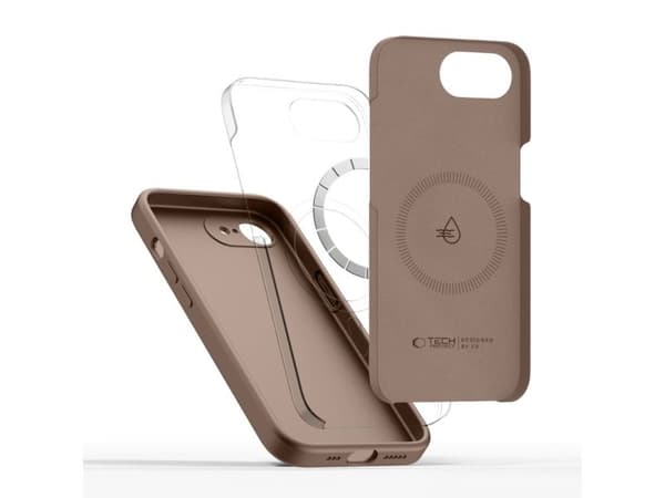 Tech-Protect silikondeksel med MagSafe for iPhone 16e / 17e - Brun