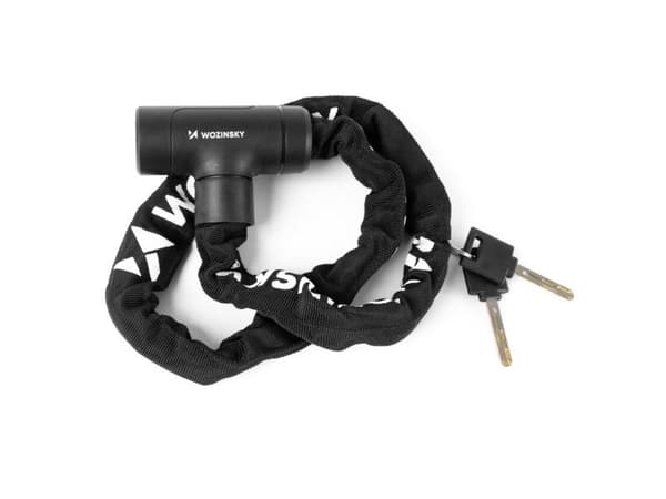 Wozinsky WZR-K2 Keyed Chain Bicycle Lock - Black