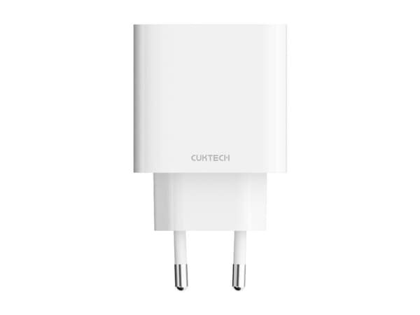 Cuktech nettlader A19 30 W USB-A + USB-C hvit