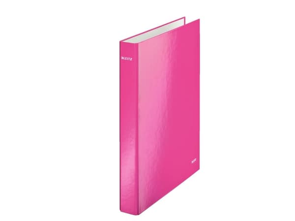 Ringperm Leitz WOW A4+ 2DR/25mm rosa - (10 stk.)