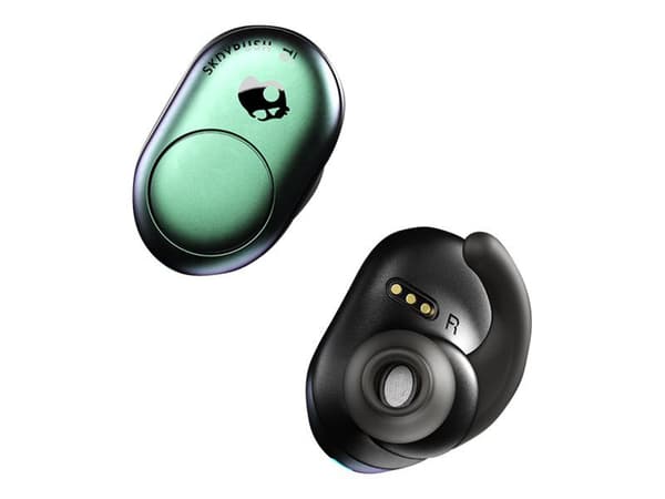 Skullcandy Push - True wireless-hodetelefoner med mikrofon - i øret - Bluetooth - psykotropisk blågrønt