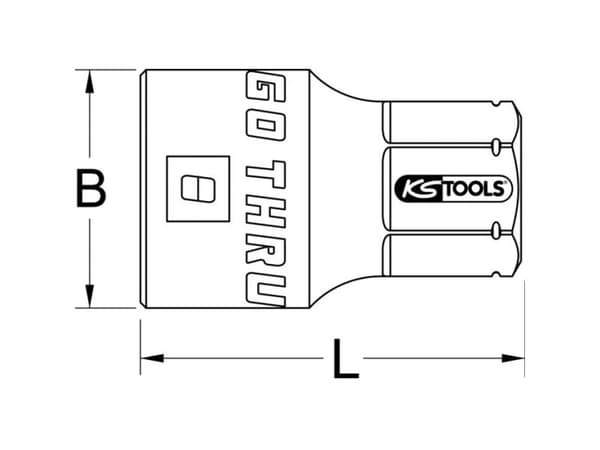 KS Tools 5034980 hylsnyckel 10 mm