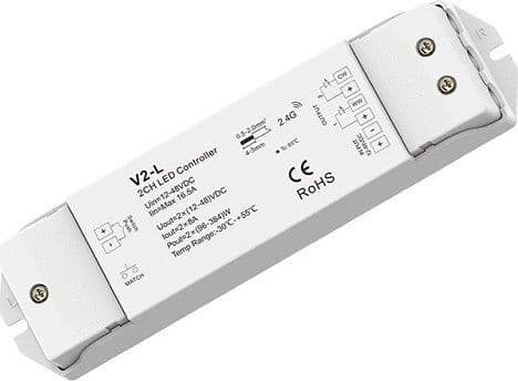 SKYDANCE V2-L driver 12–36V DC, 2x8A