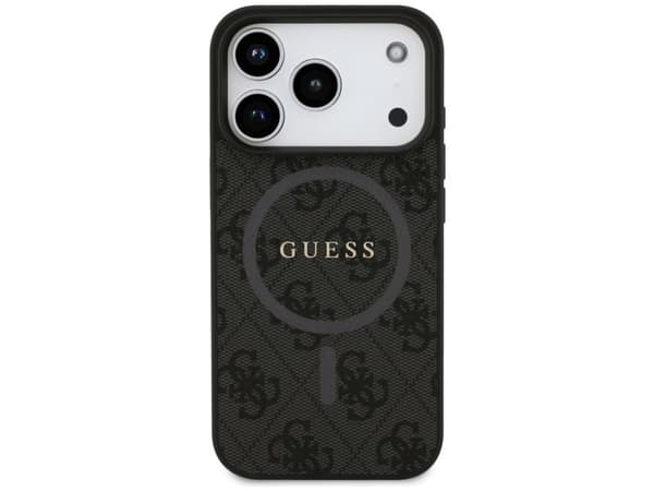 Guess 4G Ring Classic Logo MagSafe-deksel til iPhone 17 Pro - sort