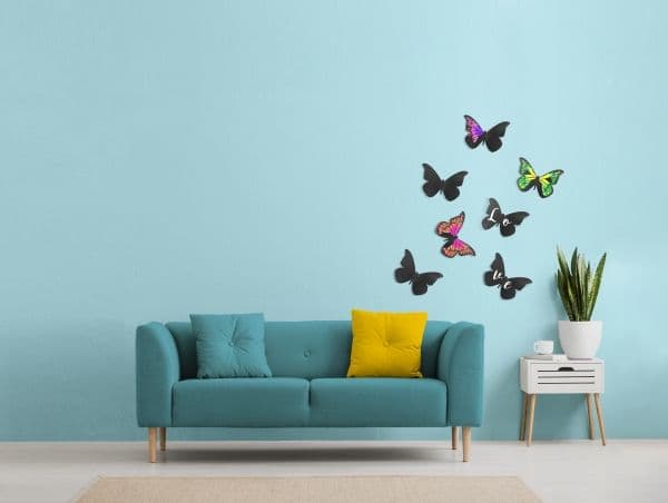 Securit® 3D Butterfly-levysarja mustana