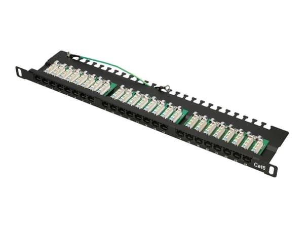 Extralink - Patch-panel - rackmontering - CAT 6 - UTP - RJ-45 X 24 - 0.5U - 19"