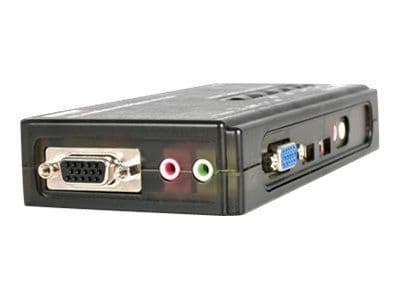 StarTech.com 4 Port Black USB KVM Switch Kit with Cables and Audio - desktop KVM Switch - VGA KVM Switch - USB KVM Switch 4 Port (SV411KUSB) - Omko...