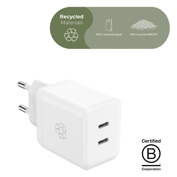 ËSSENTIALS 35W Dual USB-C GaN Charger