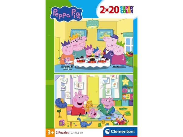 Puslespill Peppa Pig, 2x20 brikker
