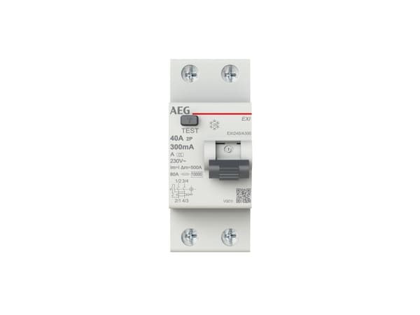 AEG RCD 40A 30mA, 2P, typ A, 35mm bred